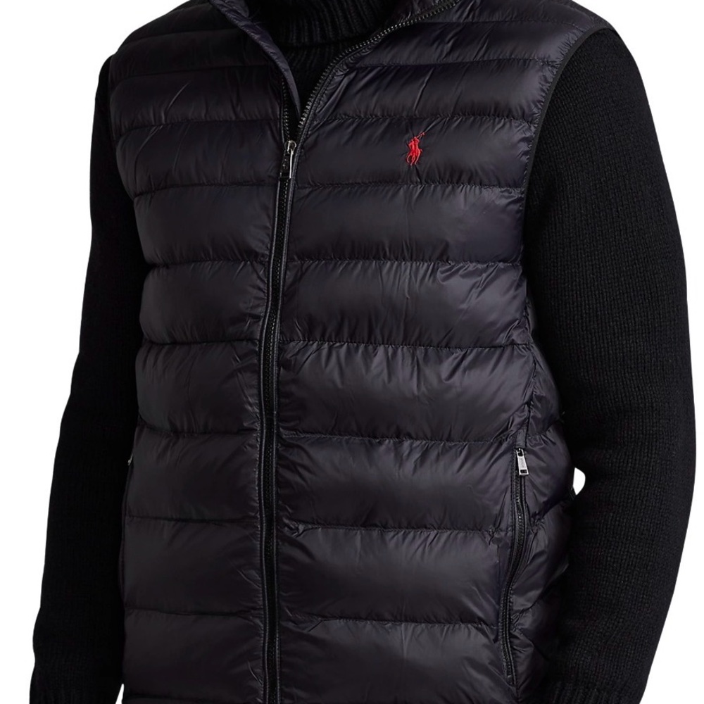 Polo by Ralph Lauren Men's Big & Tall 4XLT Black Puffer Vest